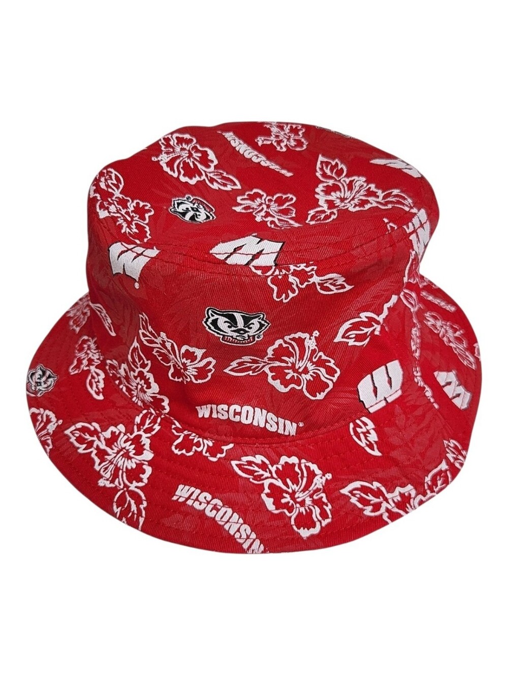 Red University of Wisconsin Badgers Bucket Hat Unisex